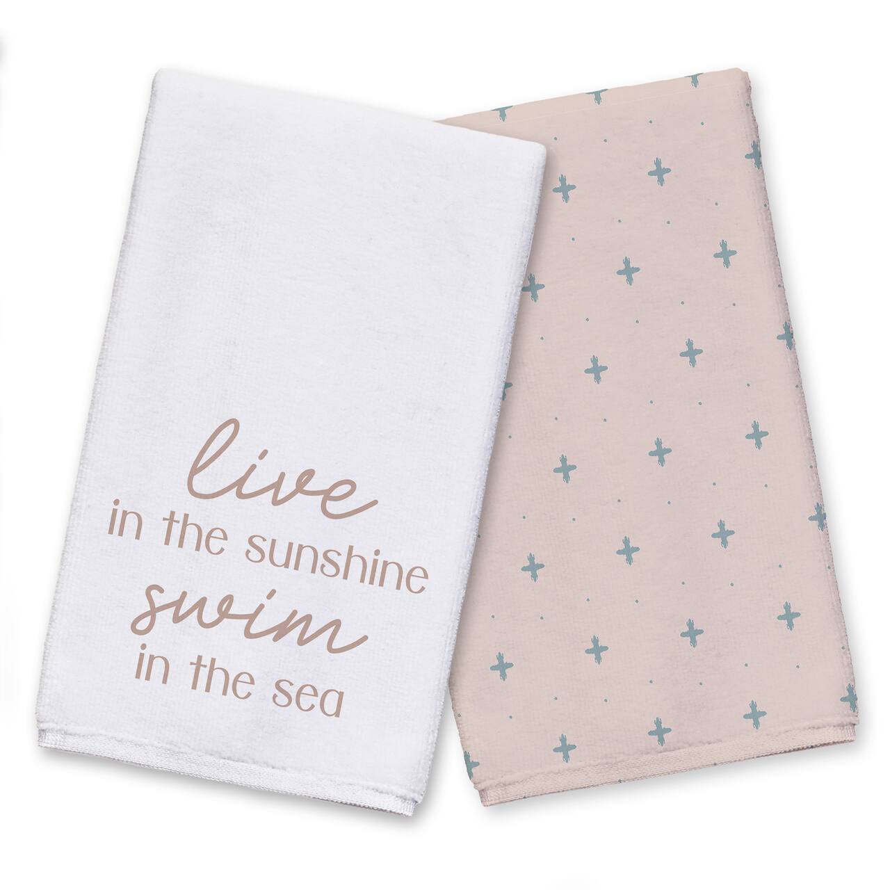 Live In The Sunshine Swim In The Sea Tea Towel Set